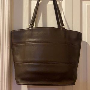 COACH *RARE* VINTAGE BAG 9094 LG brown leather tote for work,travel,daily use!